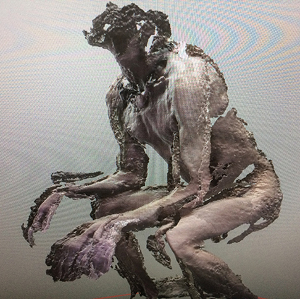 Interrupted 3D scan by artist Paul Coombs
